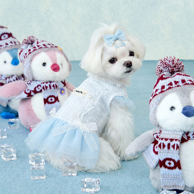 Flutter Sleeve Dog Dress Lightweight Summer Pet Wear