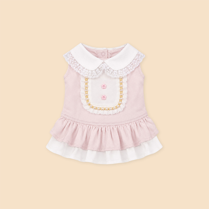 French Doll-neck Dog Dress Elegant Pet Wear