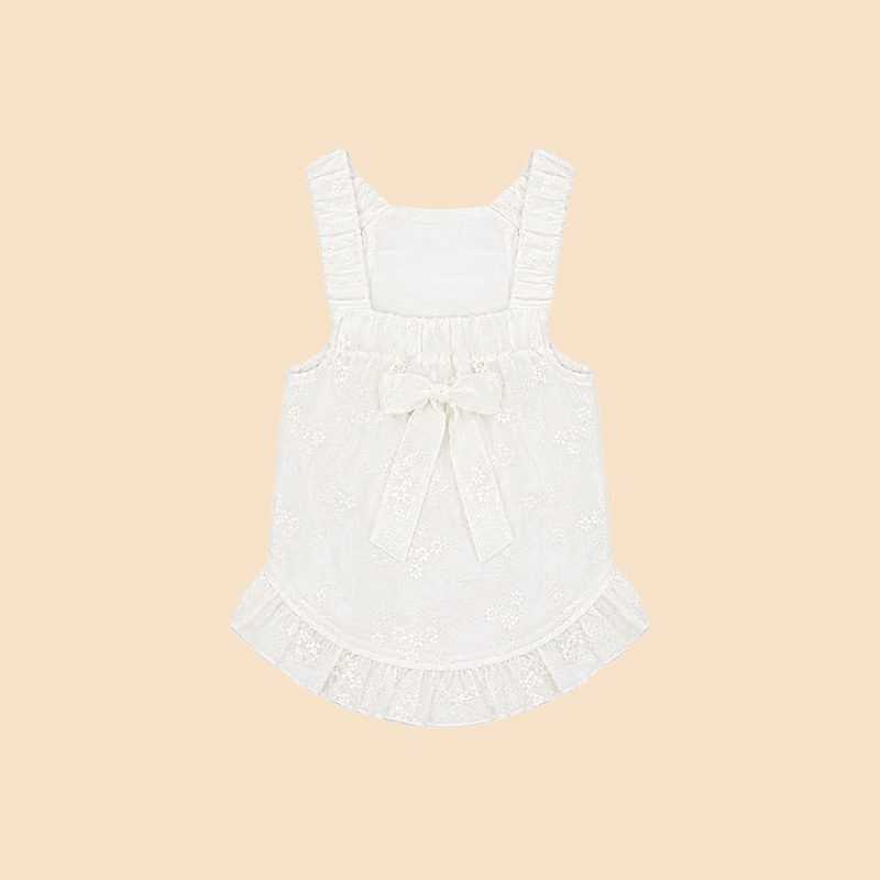 French Style Embroidered Dog Dress Elegant Pet Apparel