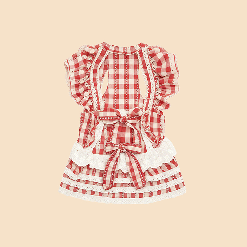 Korean Sweet Lolita Dog Dress Cute Party Outfit