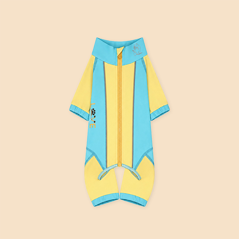 Dog Four-Leg Cooling Bodysuit Color-Block Breathable Summer Suit