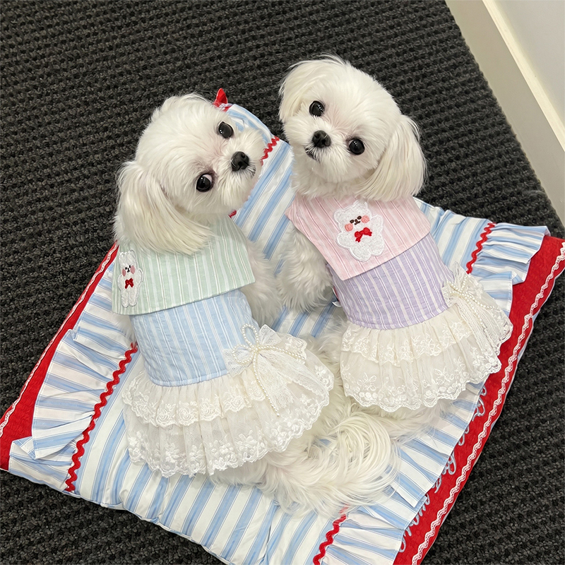 Summer Sailor Dog Dress Nautical Style Pet Apparel